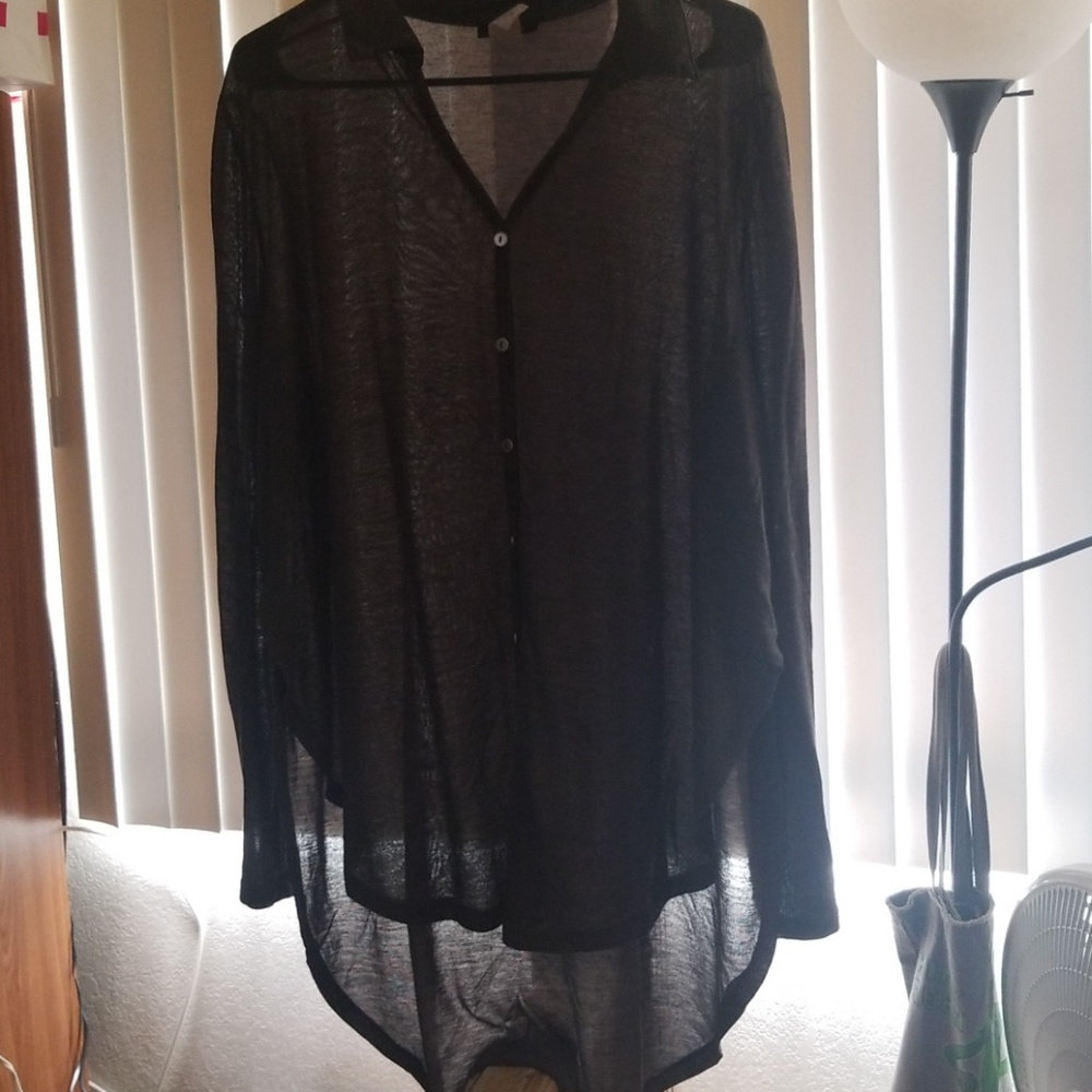 Grey hi low thin shirt